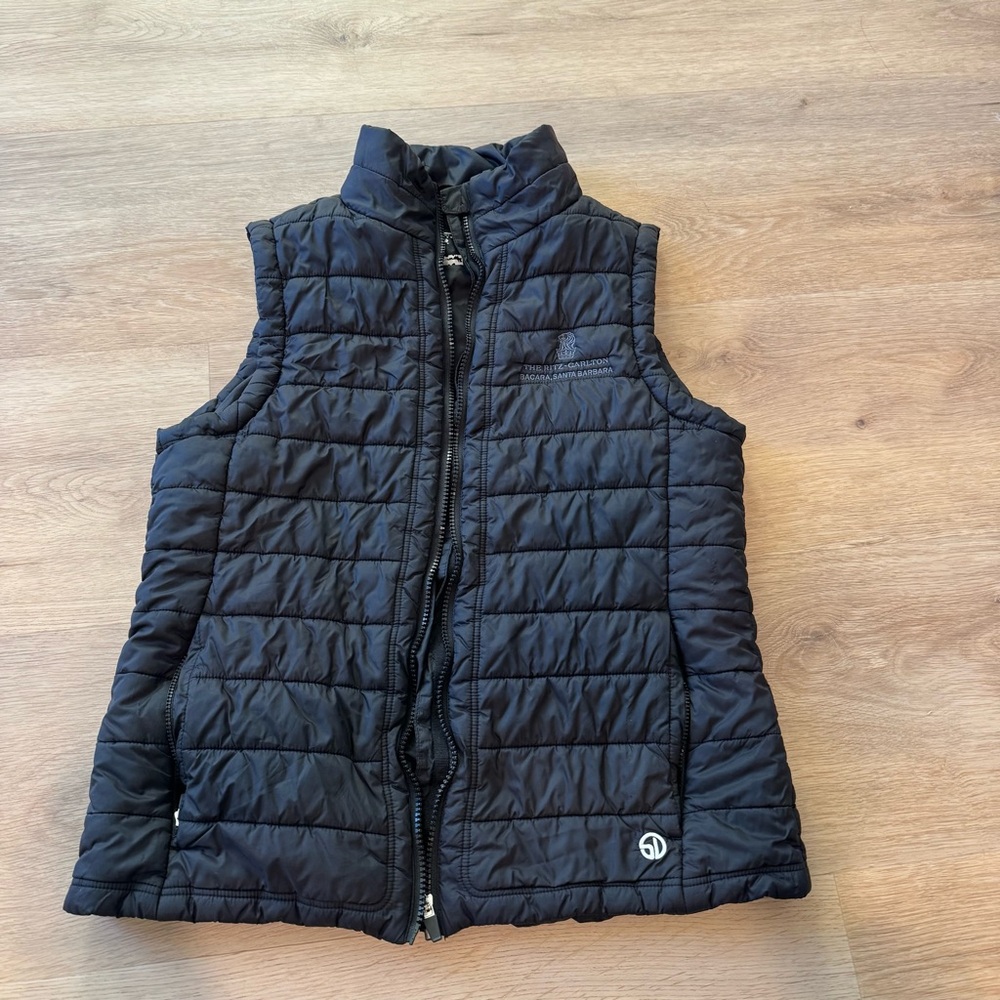 Black Quilted Vest Ritz Carlton